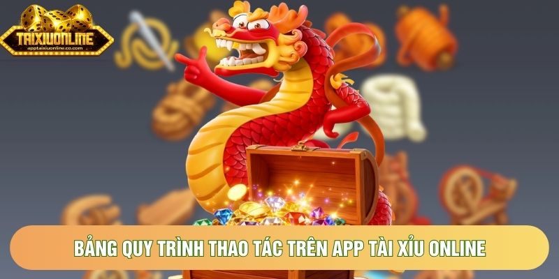 Bảng quy trình thao tác trên app tài xỉu online