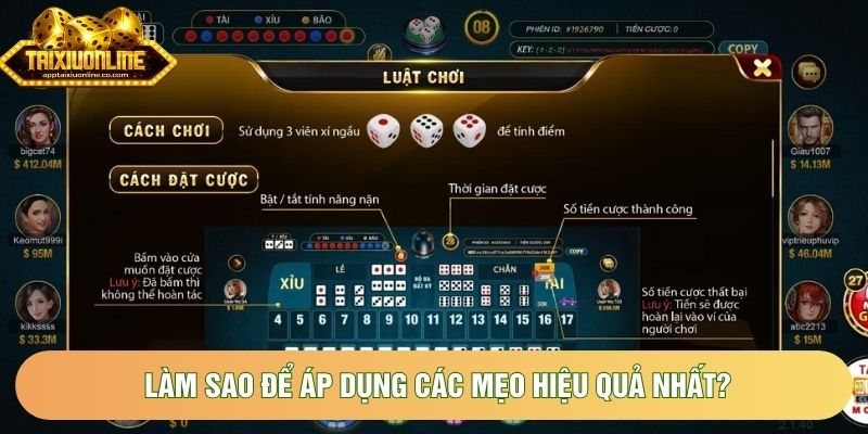 Làm sao để áp dụng các mẹo hiệu quả nhất?
