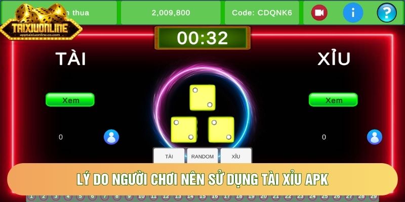 Lý do người chơi nên sử dụng tài xỉu APK Lý do người chơi nên sử dụng tài xỉu APK